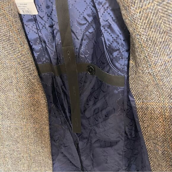 Zadig & Voltaire Macy Wool Check Coat size 38 CHARBON - Picture 8 of 12